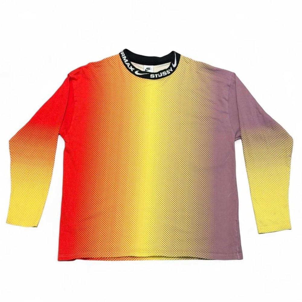 Nike x Stussy Gradient Mesh Long Sleeve Tee - Red Yellow Purple
